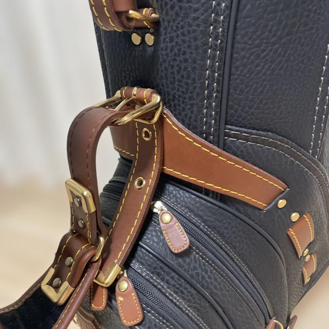 希少品 美品 HONMA ホンマ 本間 クラシック 本革 レザー キャディバッグ