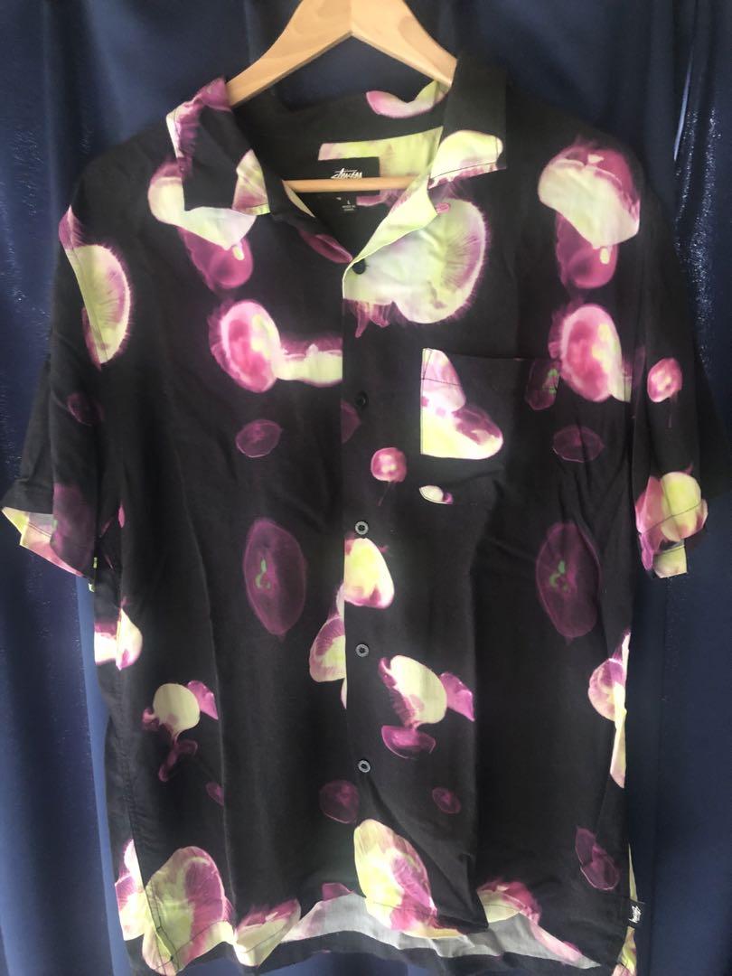 STUSSY 総柄 レーヨン アロハシャツ
