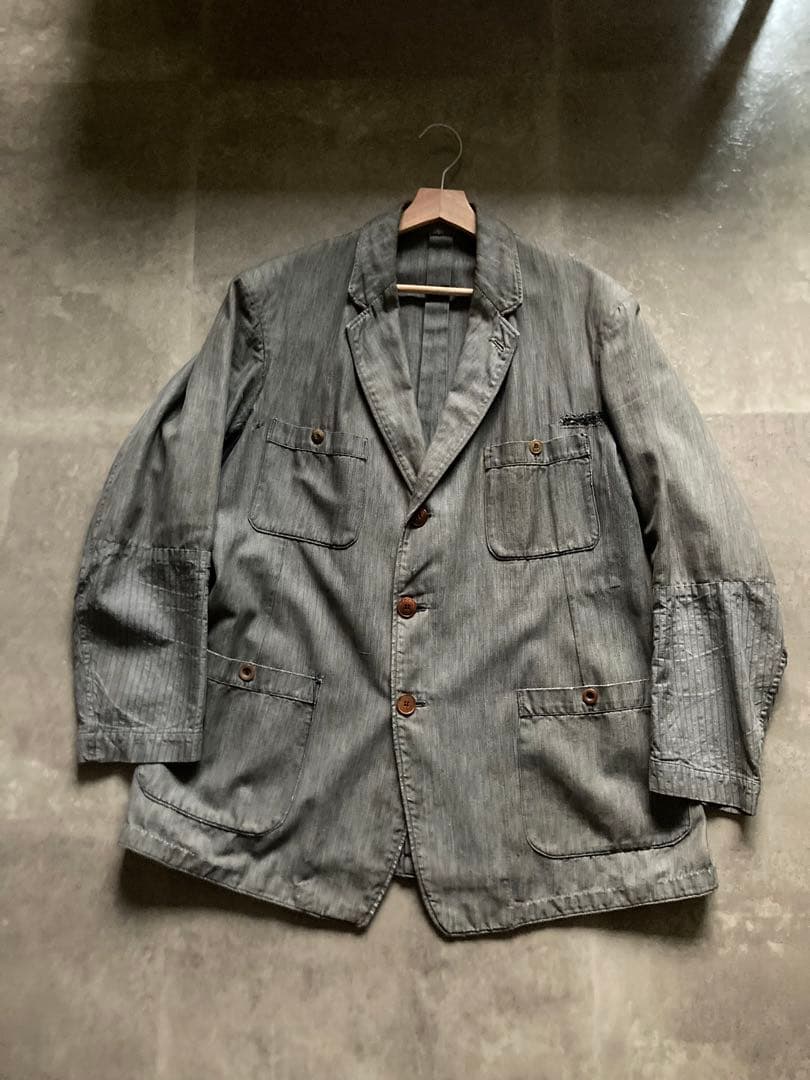 20s French work ブラックシャンブレー フランス フレンチワーク