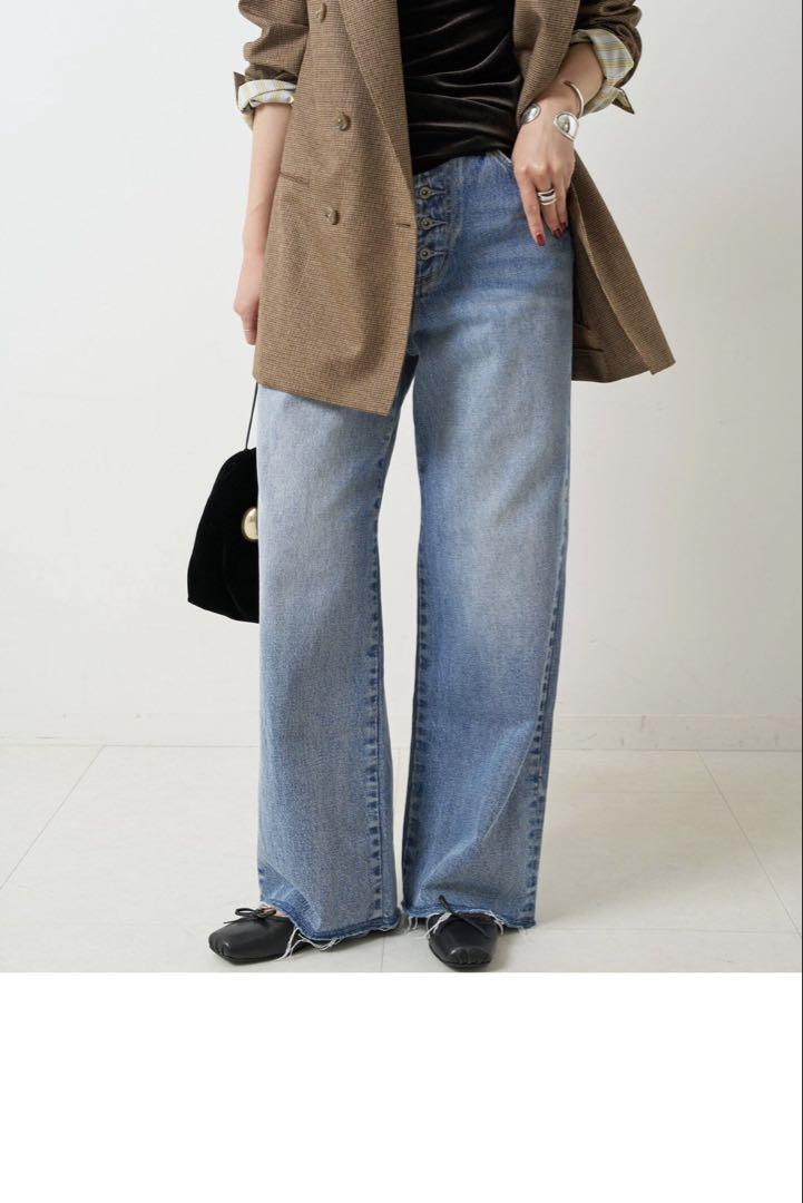 Spick and Span ライトブルー ストレートデニム ハイウエスト