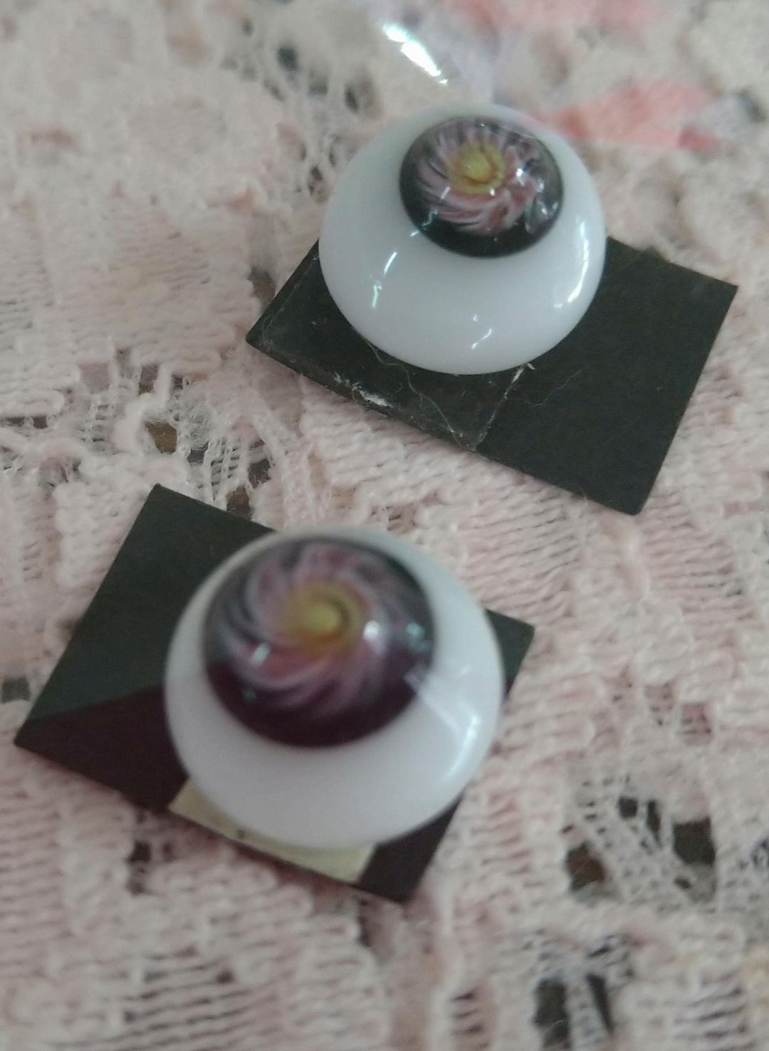雨ガラス 様 作家様 ドールアイ 薔薇 瞳 14mm 2個