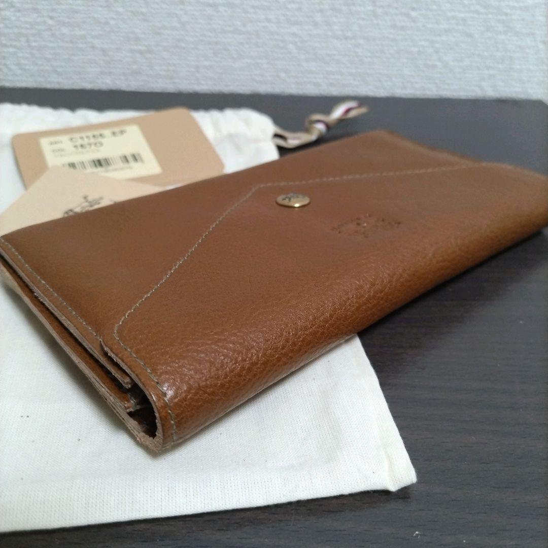 新品 イルビゾンテ 大容量 本革 レザー 長財布 ウォレット ブラウン オリーブ