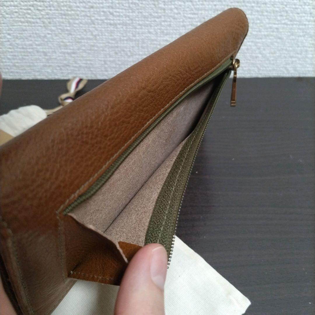 新品 イルビゾンテ 大容量 本革 レザー 長財布 ウォレット ブラウン オリーブ