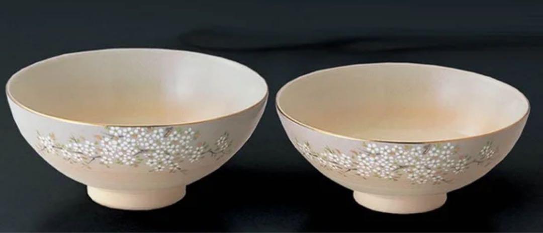 夫婦茶碗 ご飯茶碗【2点セット】「 たち吉 花の舞 夫婦茶碗 」