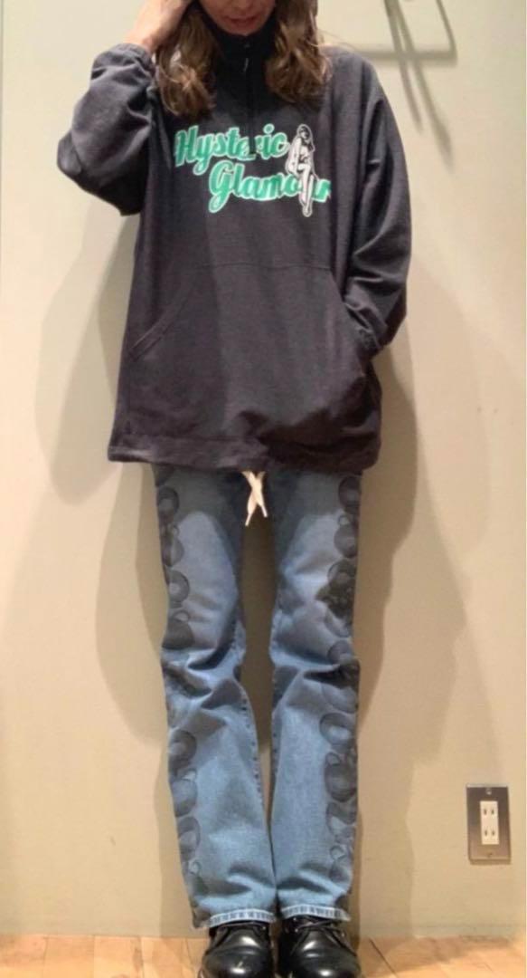品揃え豊富で HYS 新品 VARSITY レディース プルオーバー オーバーサイズ SCRIPT トップス