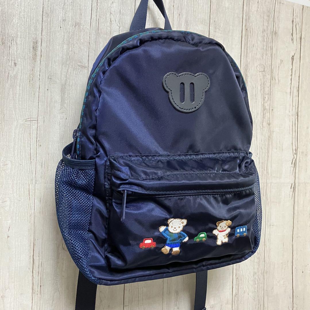 【美品】familiar リュックサック（S）ネイビー
