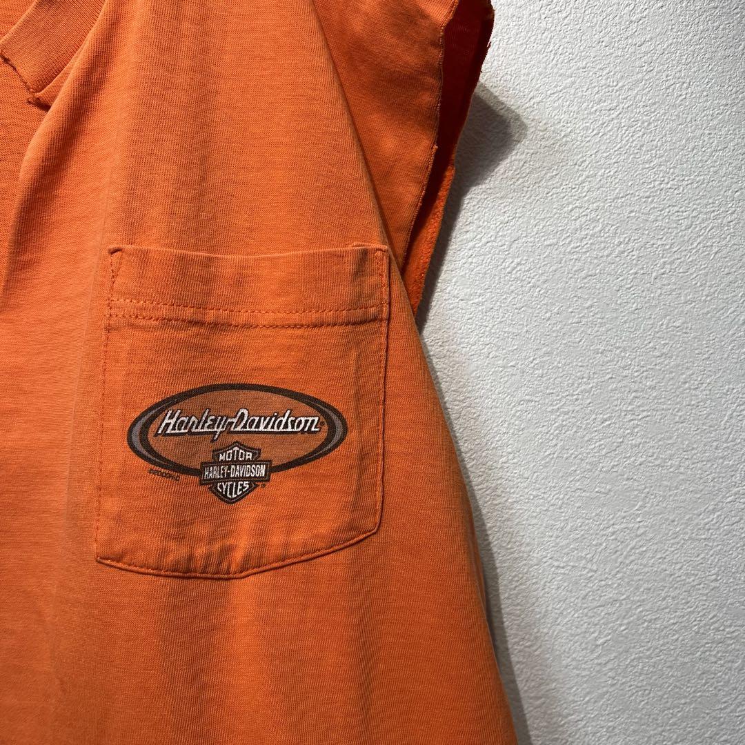 【希少】 古着 ハーレーダビッドゾン 両面プリントTシャツ ノースリーブ XL
