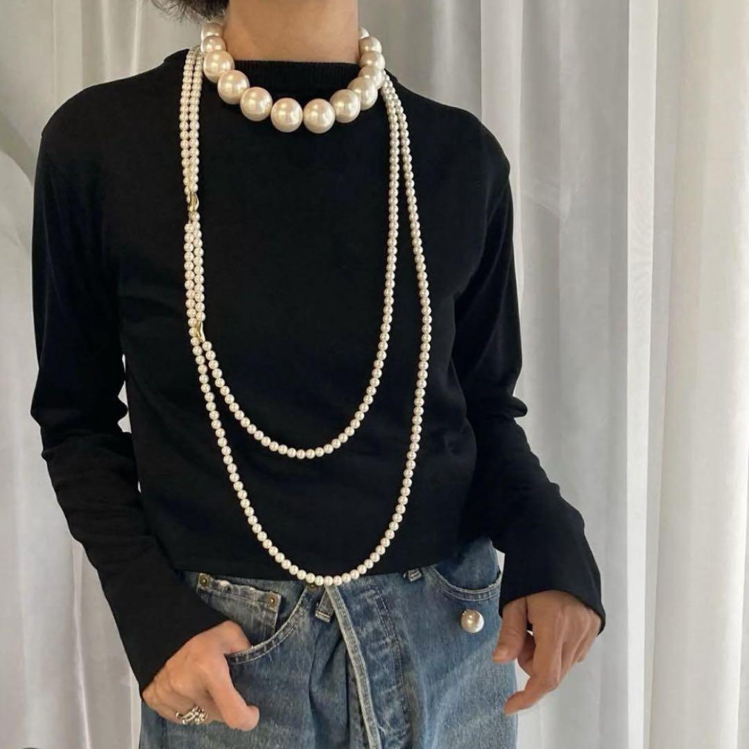 Seadsmara シーズマーラ　pearl long necklace