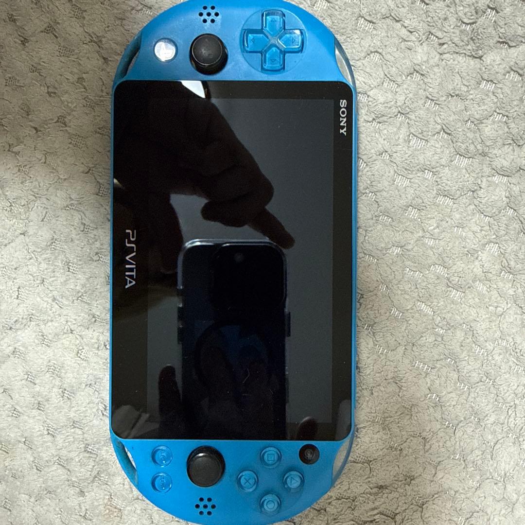 SONY PS Vita 青 キャラクターシール付き