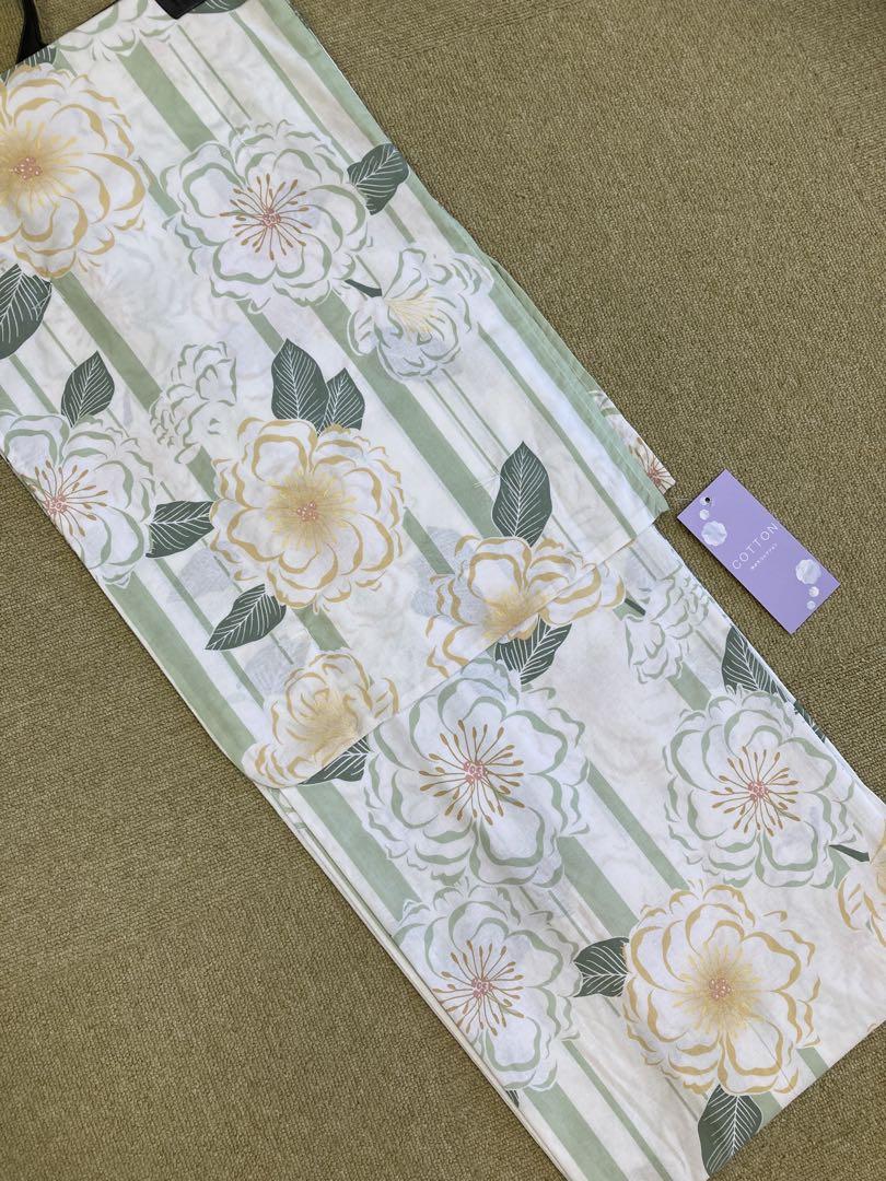 新品未使用 仕立て上がり浴衣としわ兵児帯のセット