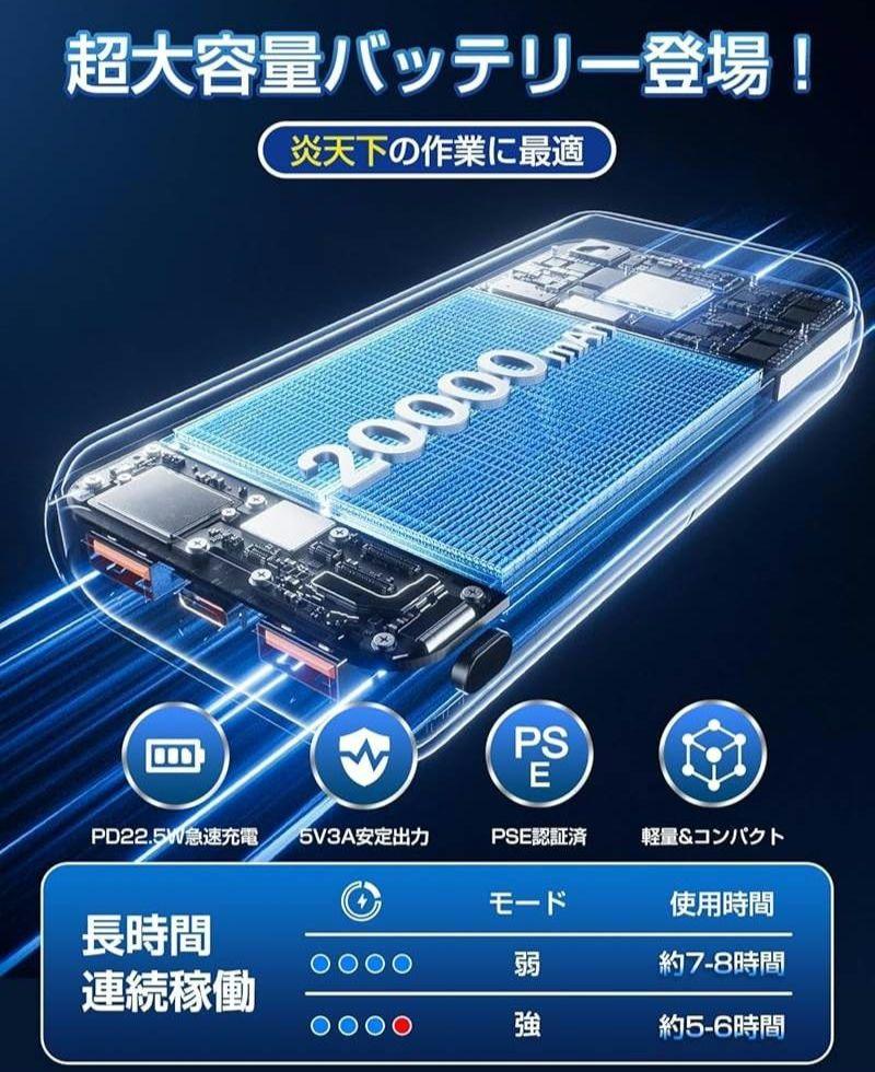 ペルチェ ベスト　2025超冷却ブレート付き・20000mAh バッテリ付