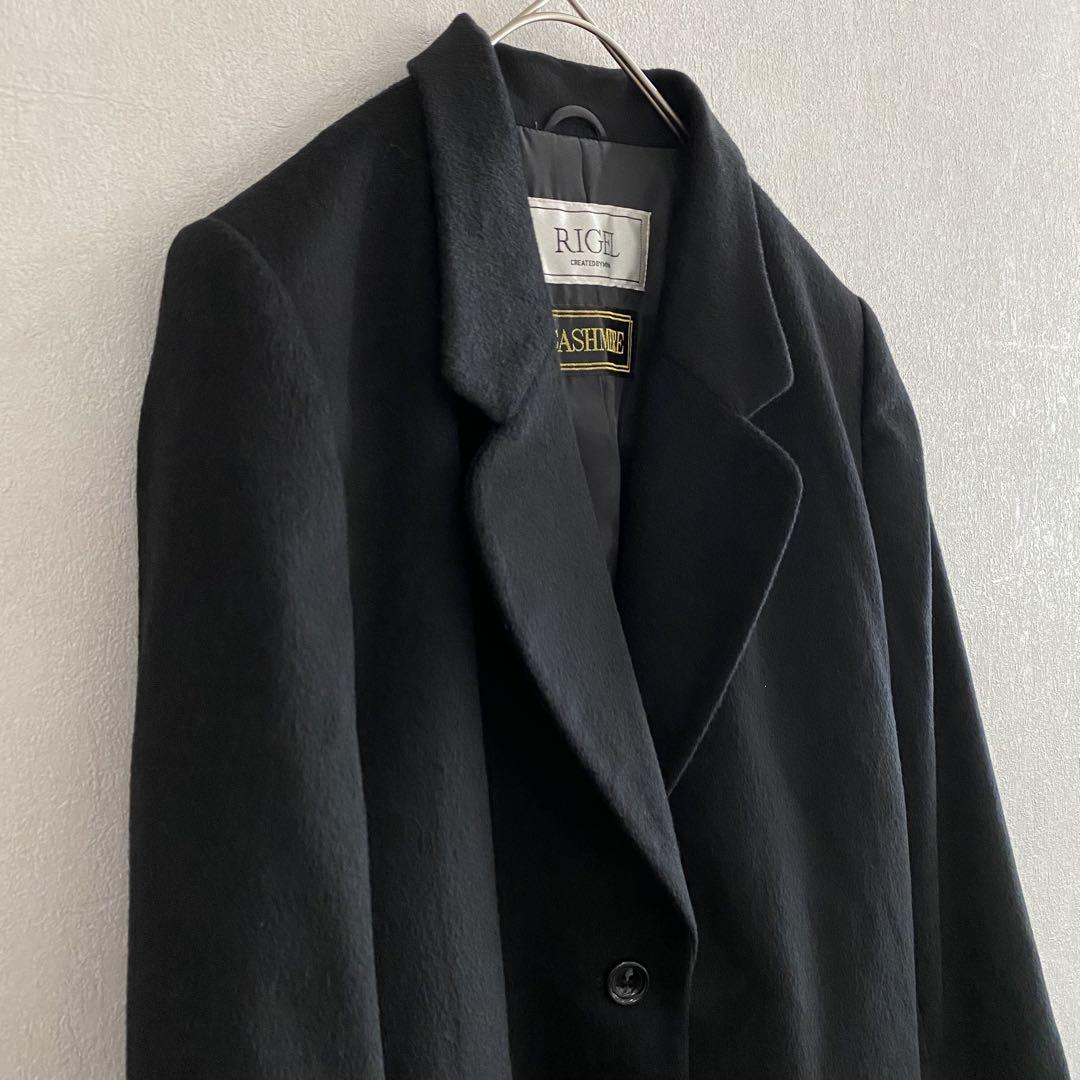 ★美品 CLEAN クリーン カシミア ブラック テーラードジャケット M テーラードジャケット カシミヤ ブラック 無地 肩パッド Mサイズ