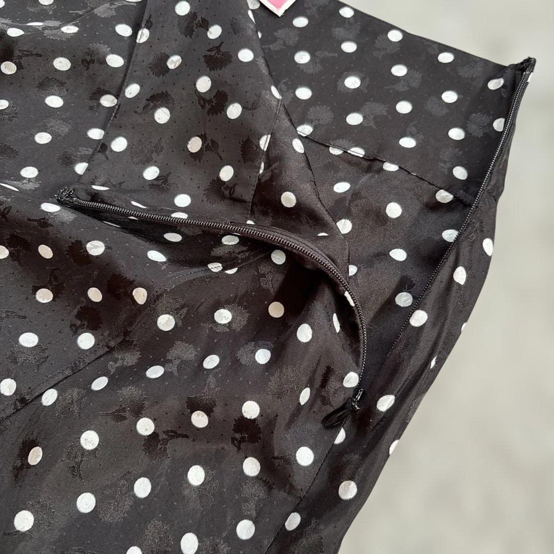 Kate spade ラップスカート　二枚合わせ　ドット柄　サイズ2 シルク混 Kate spade ラップスカート 二枚合わせ ドット柄 サイズ2 シルク