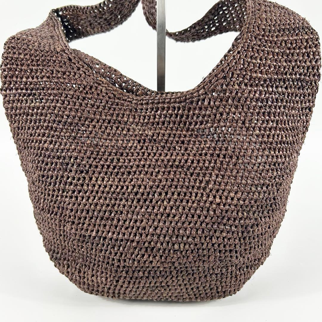 【美品】HELEN KAMINSKI ショルダーバッグ バッグ ラフィア カゴ
