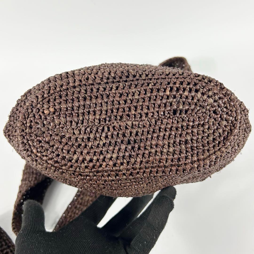 【美品】HELEN KAMINSKI ショルダーバッグ バッグ ラフィア カゴ