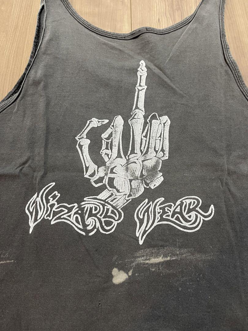 トップス 90s Wizard wear fuck tank top