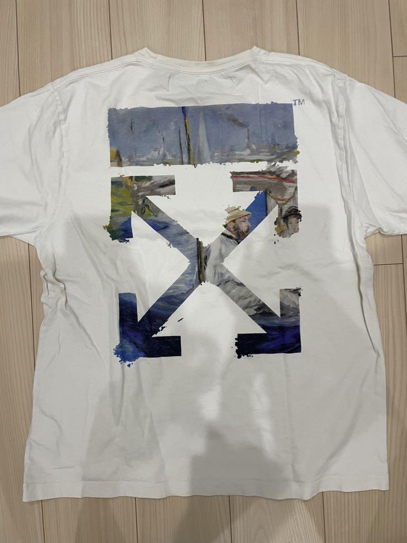 オフホワイト グラフィックTシャツ 半袖