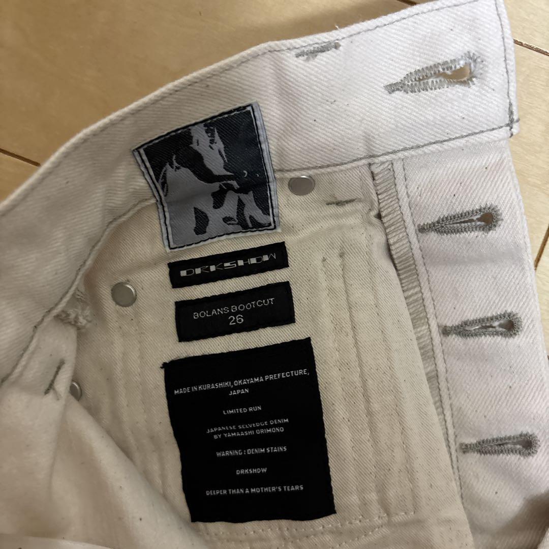 希少 Rick Owens Drkshdw bolan white 26