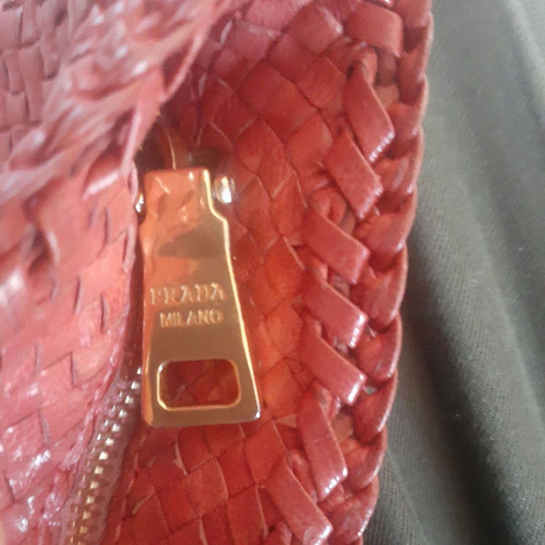 PRADA クラッチバッグ　MADRAS BAG マドラス　レザー　山羊革