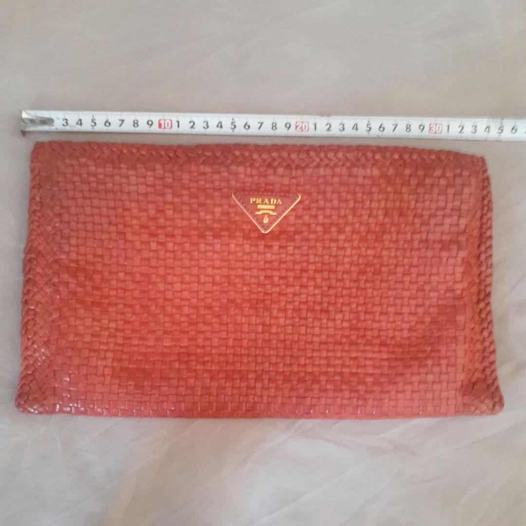 PRADA クラッチバッグ　MADRAS BAG マドラス　レザー　山羊革