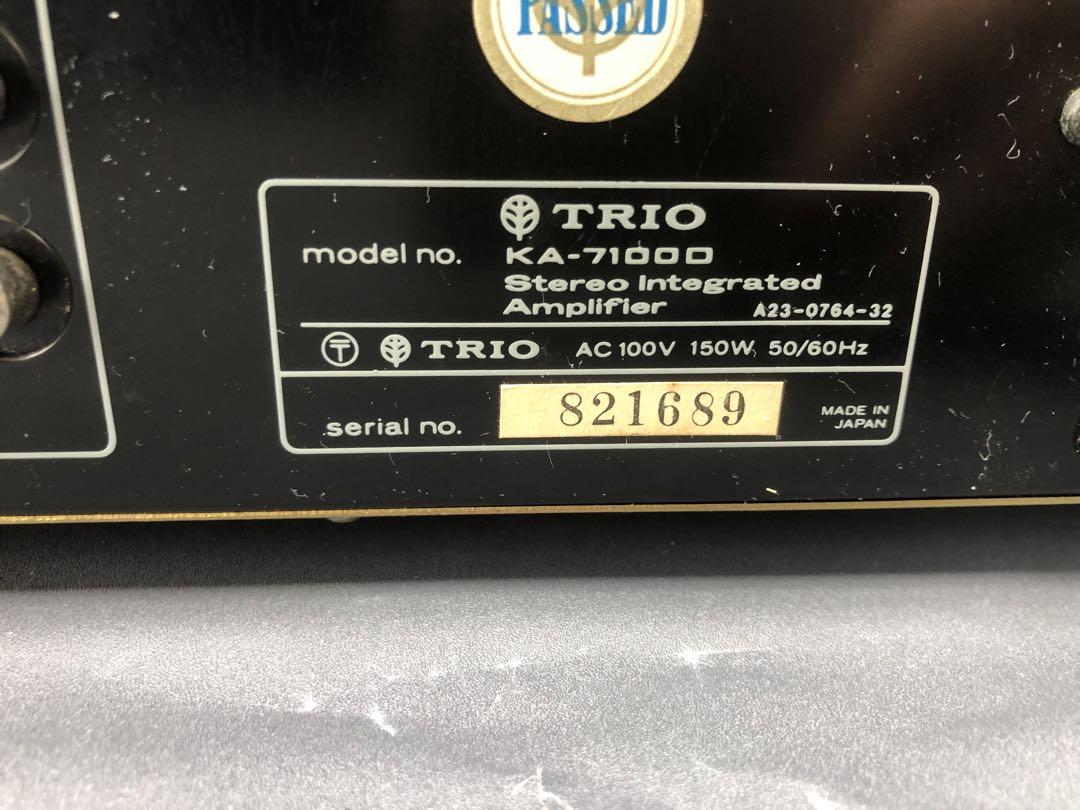 TRIO トリオ KA-7100D プリメインアンプ動作品(D53)