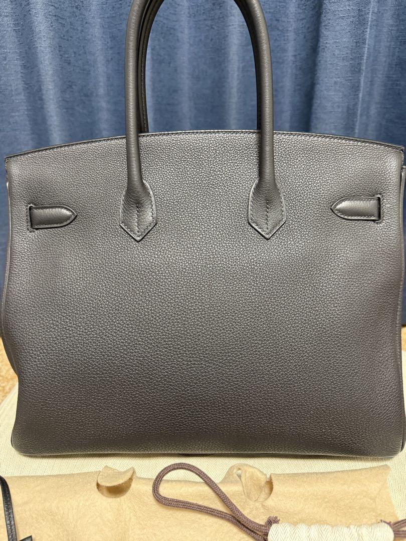 エルメス バーキン35 トゴ ブラック シルバー金具 W刻印　HERMES