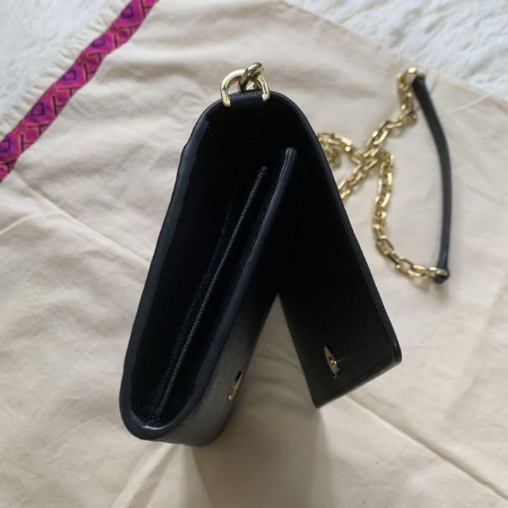 セール人気 美品✨トリーバーチ チェーン サフィアーノ 黒 JZeql-m21009616985 ウォレット ショルダーバッグ 即納正規品