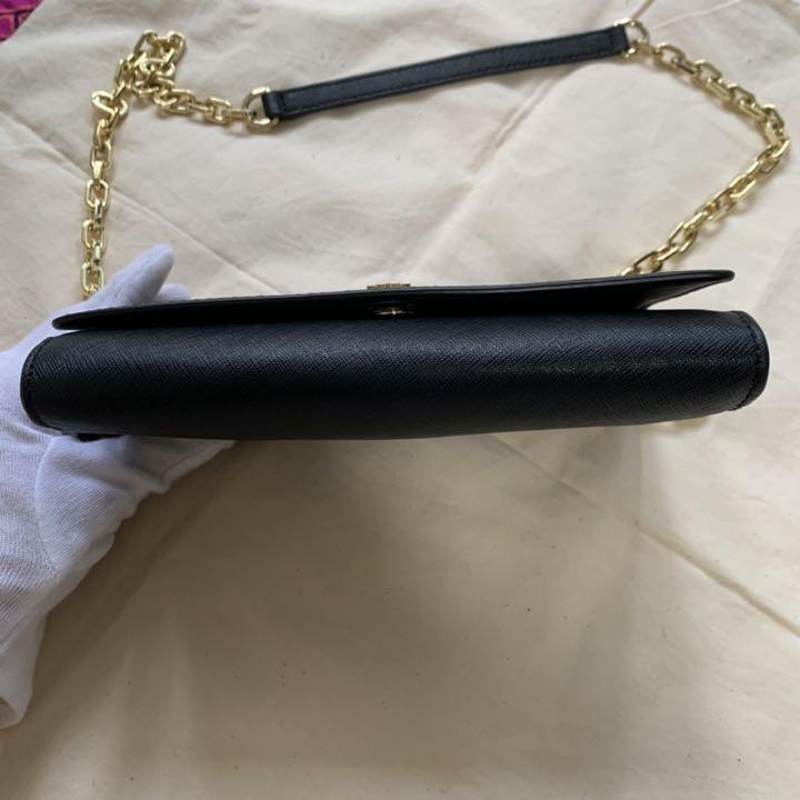 セール人気 美品✨トリーバーチ チェーン サフィアーノ 黒 JZeql-m21009616985 ウォレット ショルダーバッグ 即納正規品