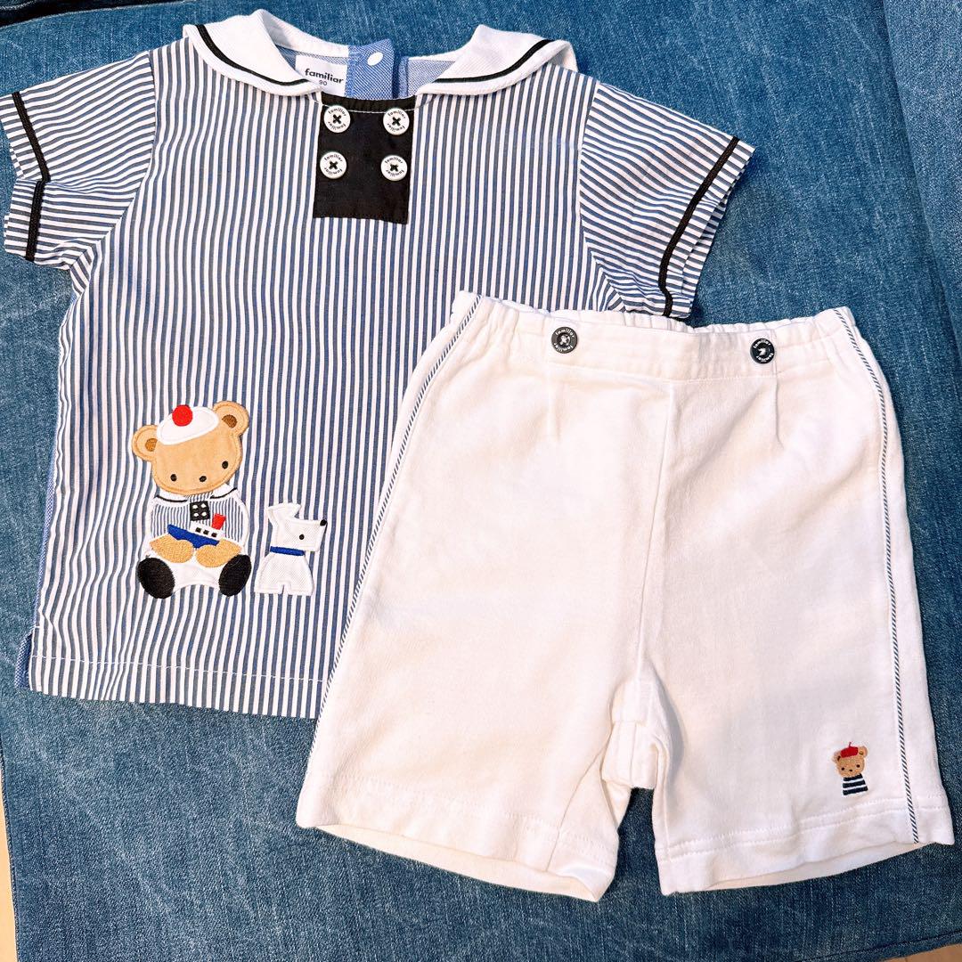 ファミリア　160㎝　Tシャツ×ショートパンツ　セット 爽やか素材で夏も快適！ファミリアのショートパンツ
