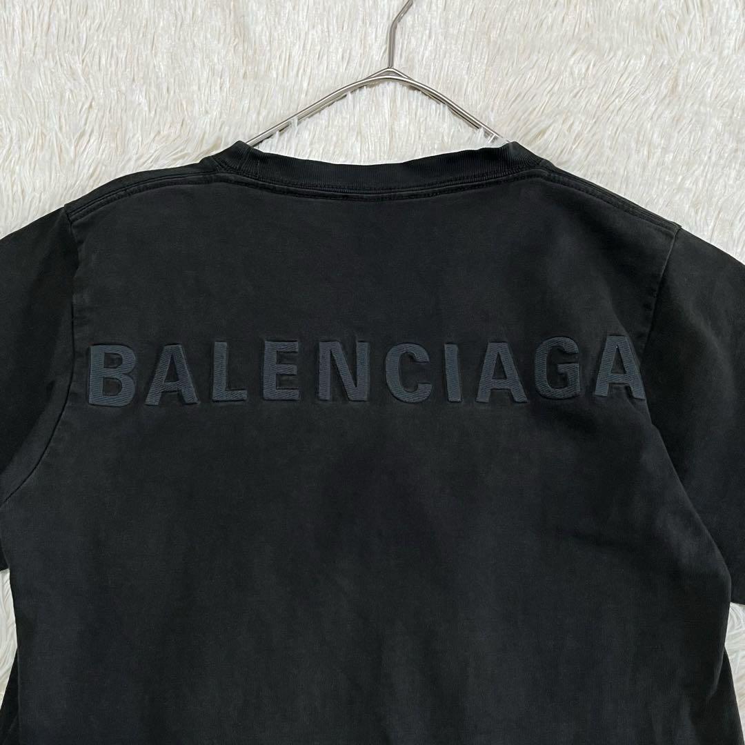 BALENCIAGA バレンシアガ バックロゴ ダークグレー Tシャツ