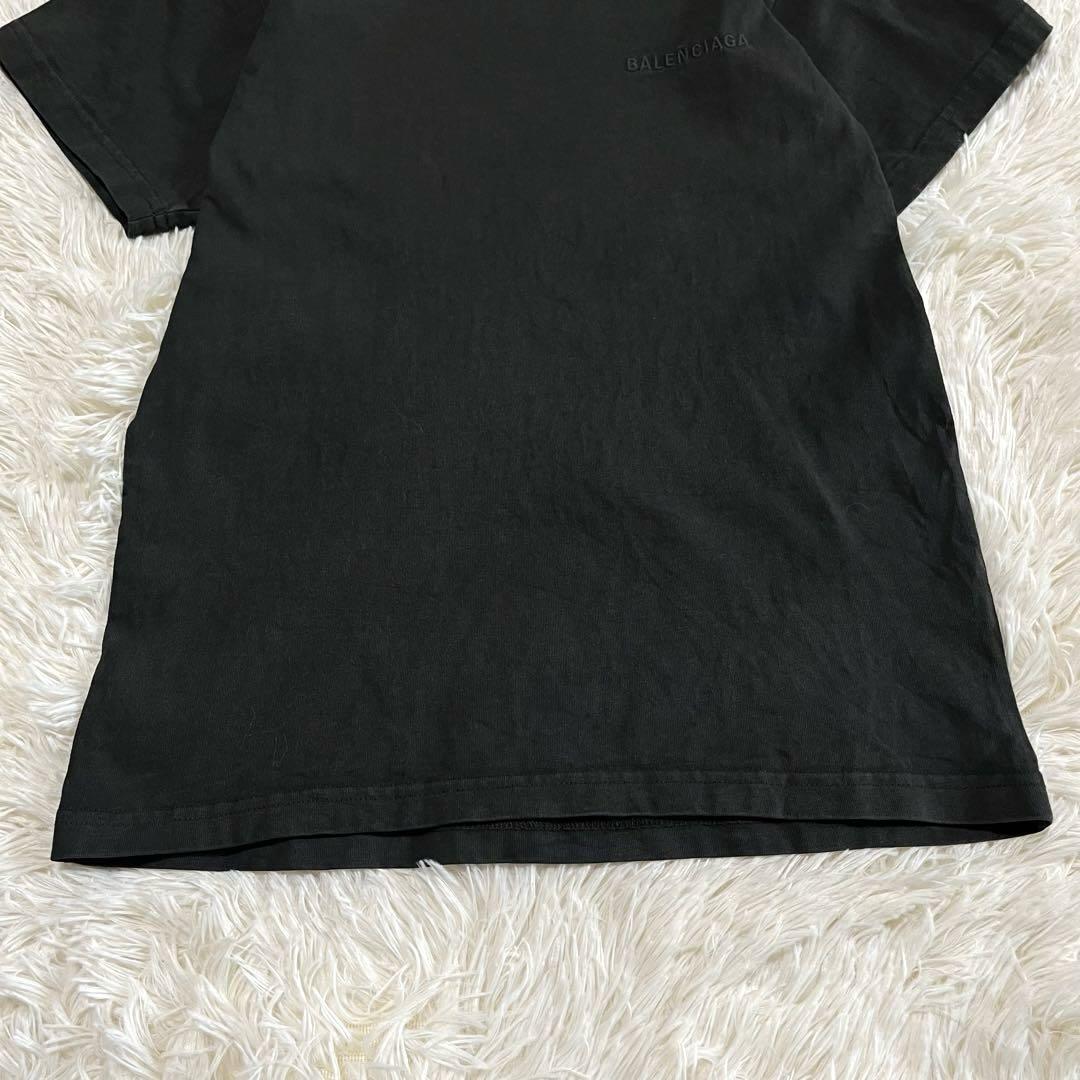 BALENCIAGA バレンシアガ バックロゴ ダークグレー Tシャツ