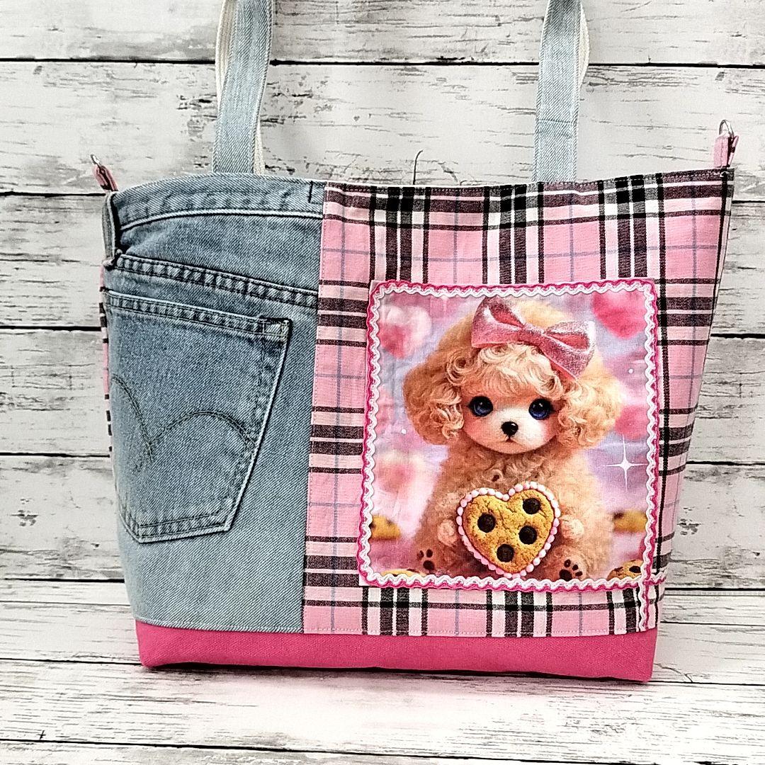 ブラックWデニム♡グラデローズ刺繍のちょこっとお出かけミニバッグ♡ストーン付き ブラックWデニムグラデローズ刺繍のちょこっとお出かけミニ