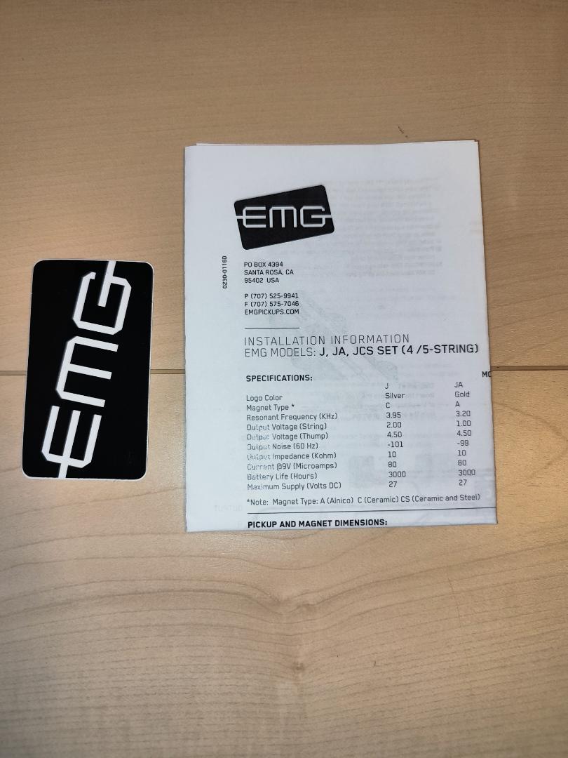 EMG ベースピックアップ J set