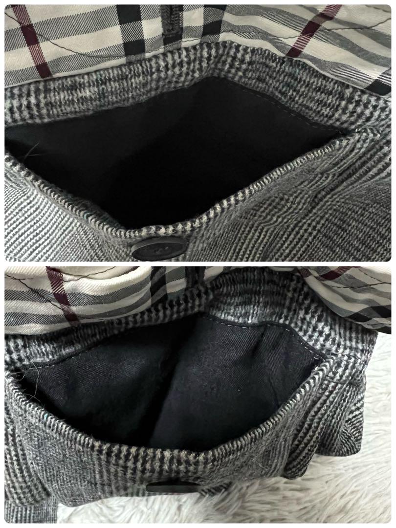 美品 希少 バーバリーブラックレーベル ダッフルコート ノバチェック 千鳥柄