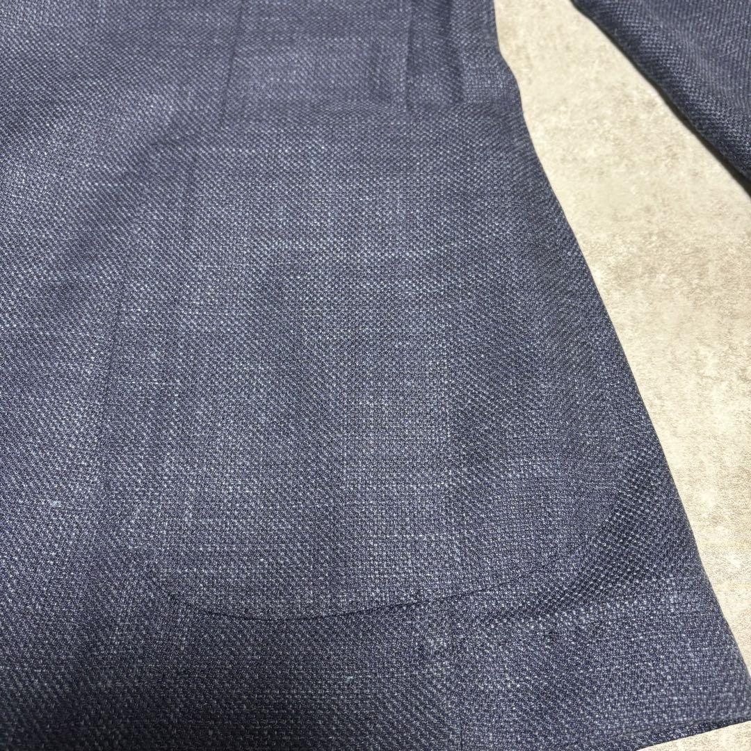 BARBA バルバ　テーラードジャケット　ウール　絹　麻