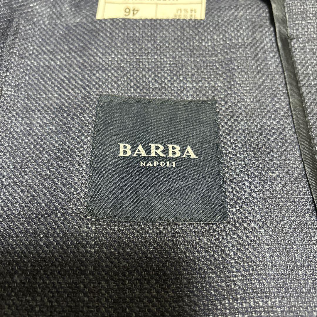 BARBA バルバ　テーラードジャケット　ウール　絹　麻