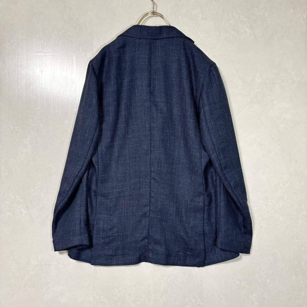 BARBA バルバ　テーラードジャケット　ウール　絹　麻