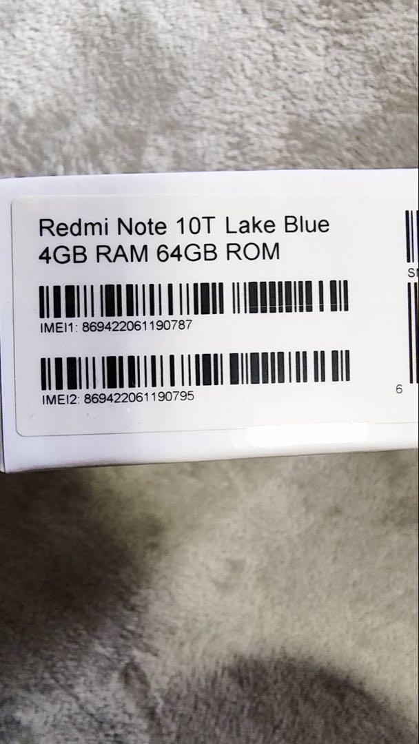 新品未開封Redmi Note 10T Lake Blue 4G/64G