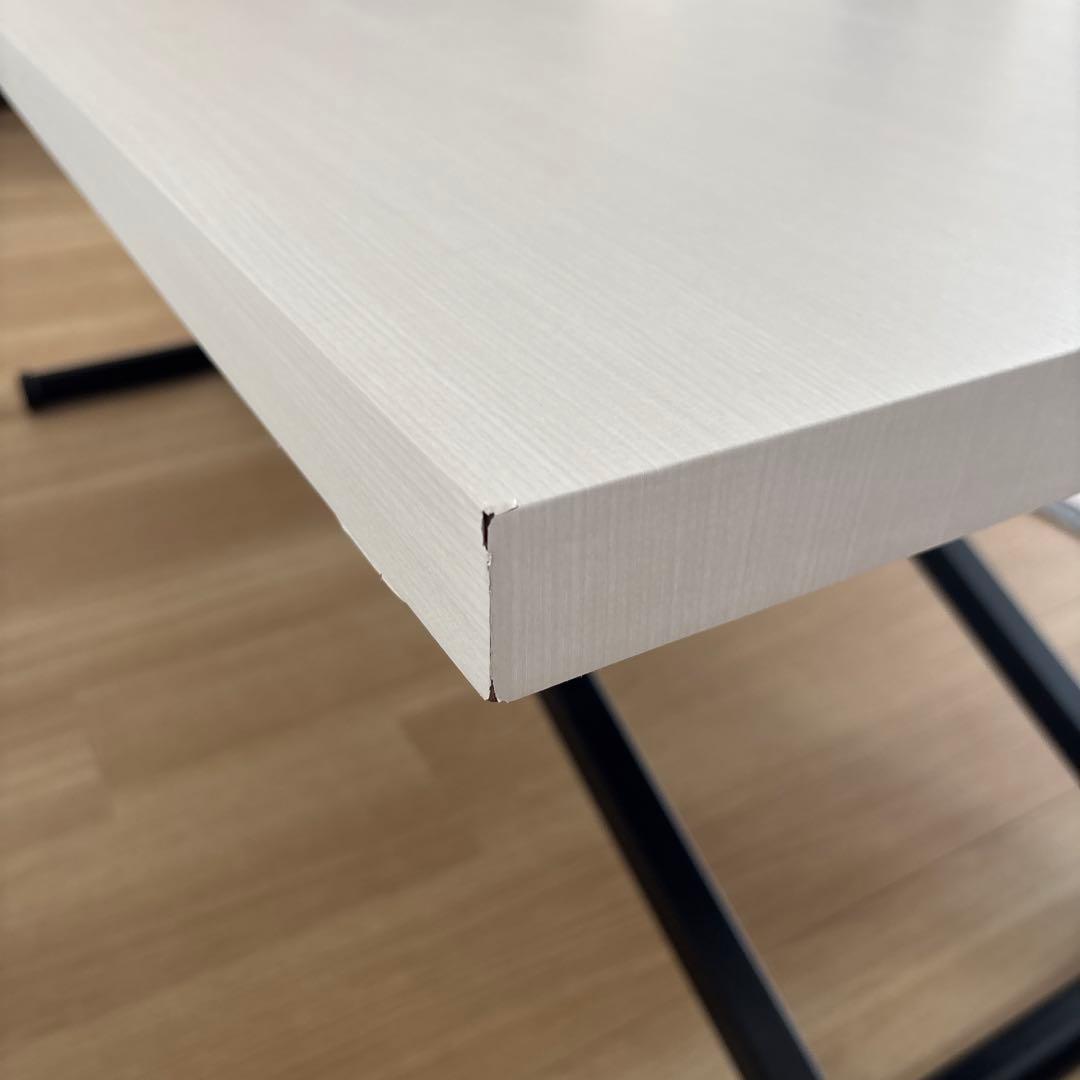 ニトリ　昇降式　ダイニングテーブル DIY ホワイト リメイク済み