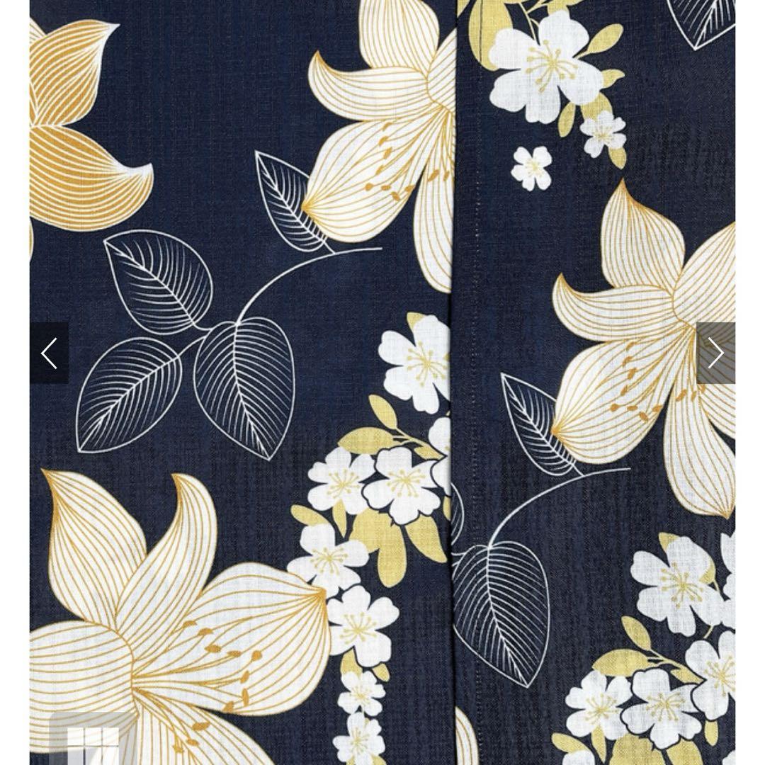 新品★ 浴衣　グレイル　花柄　セット　帯　gi1608 ネイビー　黄色　GRL 新品☆ 浴衣 グレイル 花柄 セット 帯 gi1608 ネイビー 黄色 GRL