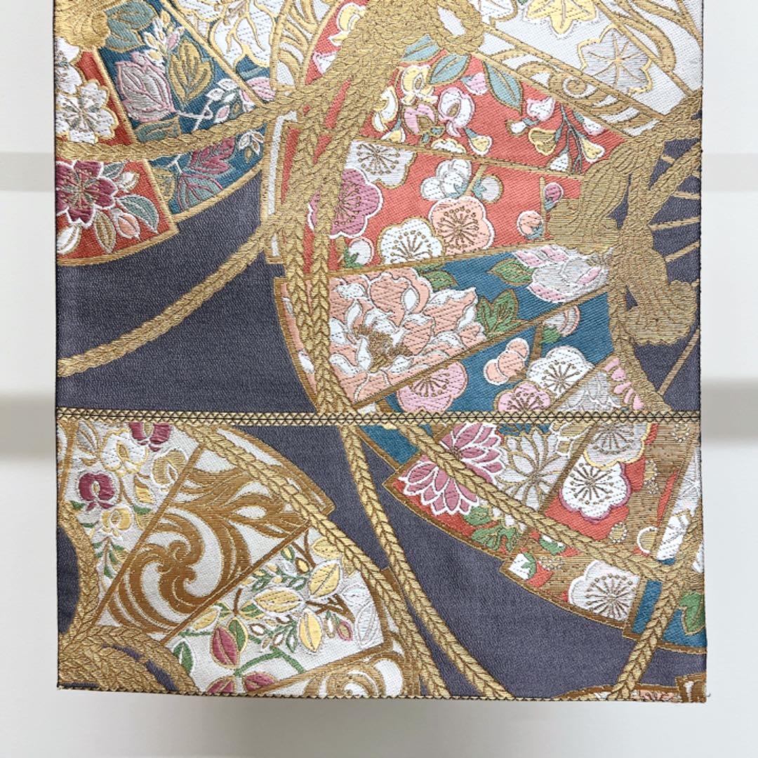 扇に様々な花が織られた袋帯 着物 | activoskateshop.com