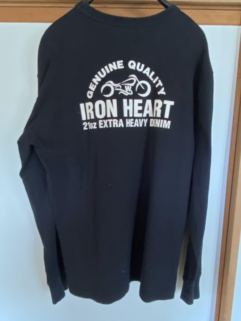 Iron Heart ブラック ロングスリーブ Tシャツ X-LARGE