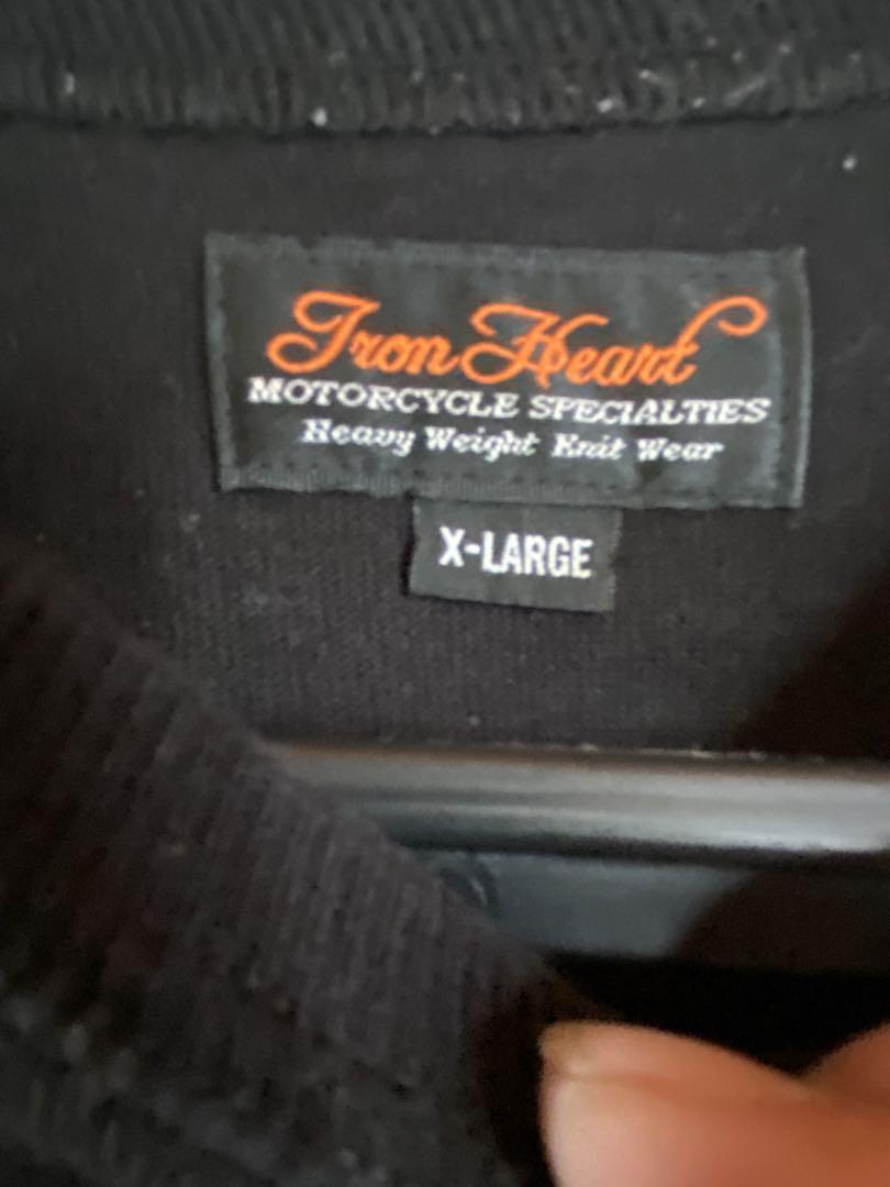 Iron Heart ブラック ロングスリーブ Tシャツ X-LARGE
