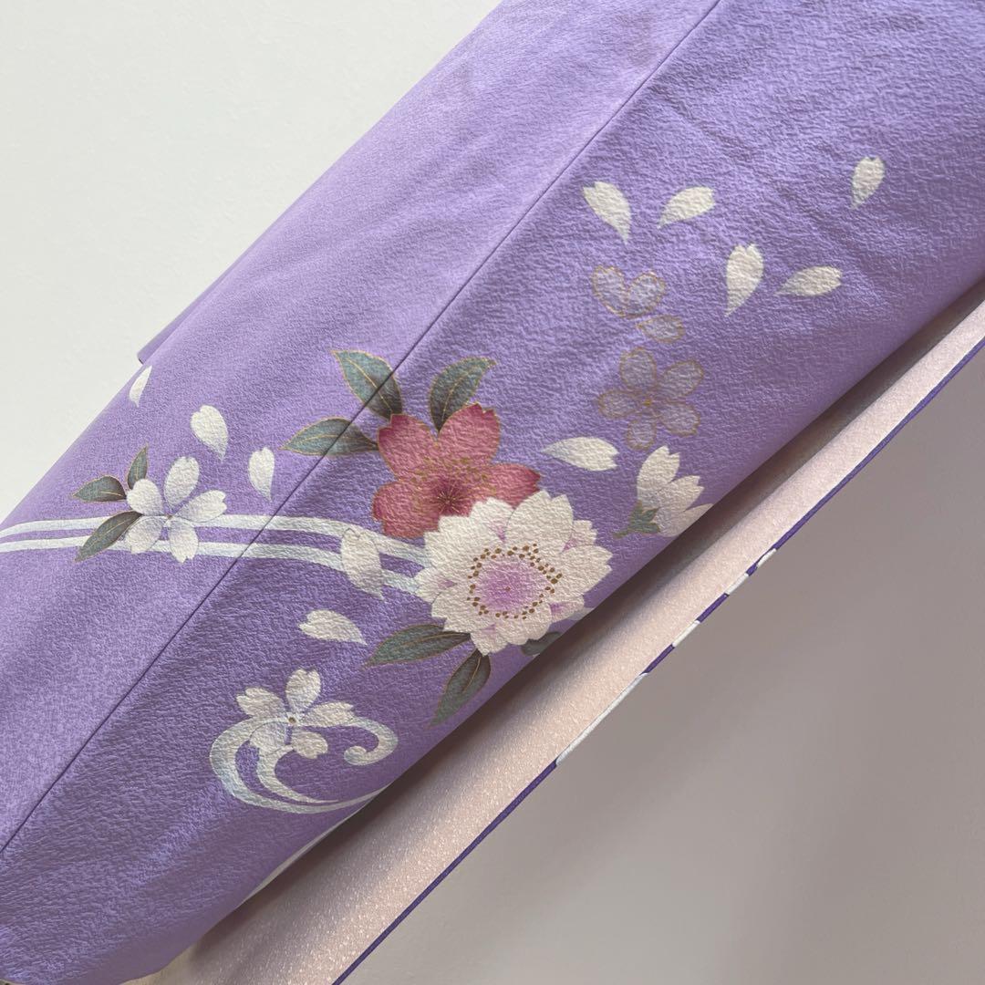 107 振袖フルセット 正絹 薄紫 ラベンダー 金銀彩 駒刺繍 暈し