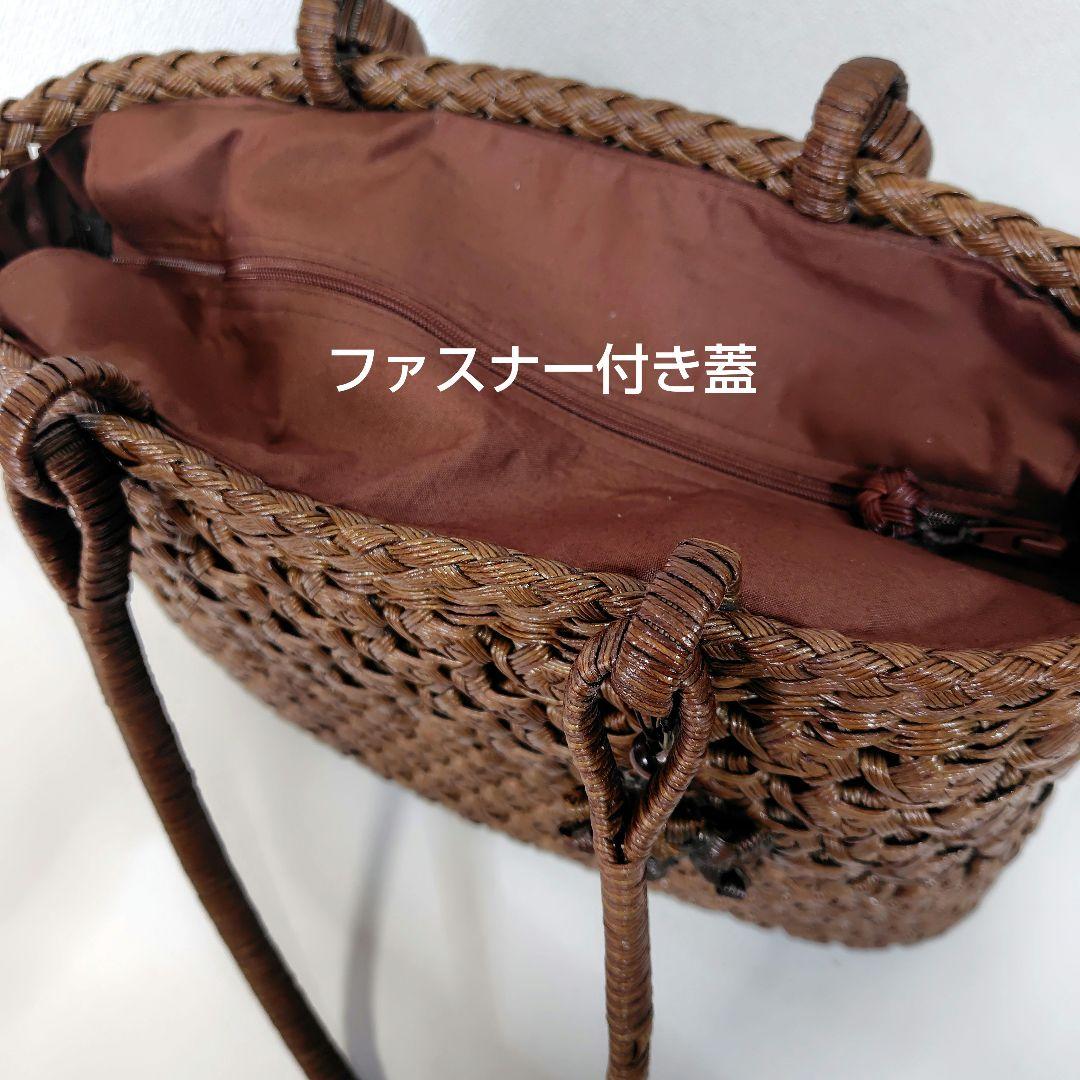 クラフトで作った山葡萄風かごバッグ