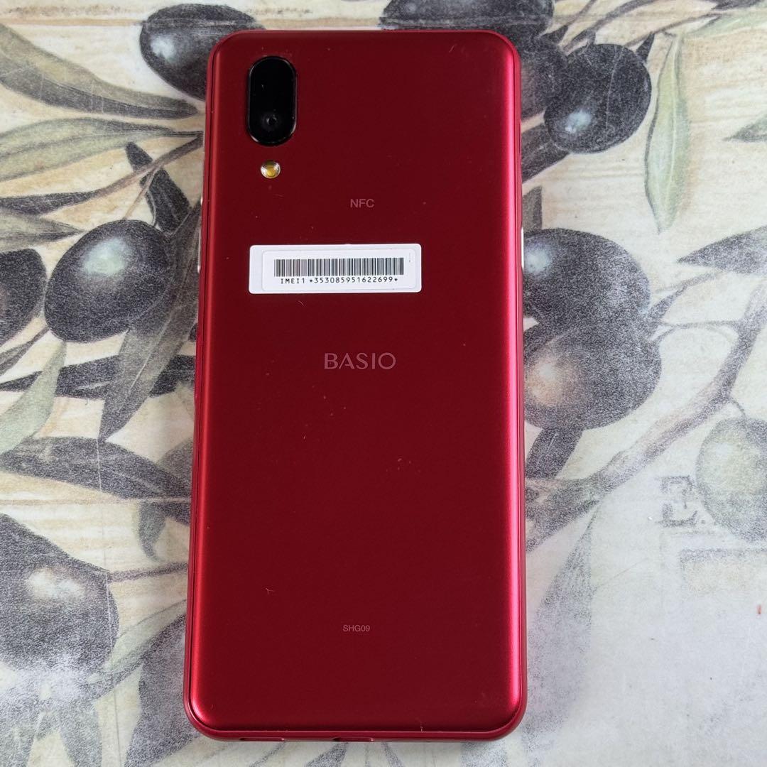 中古】BASIO active 64GB レッド SHG09 au SIMフリー
