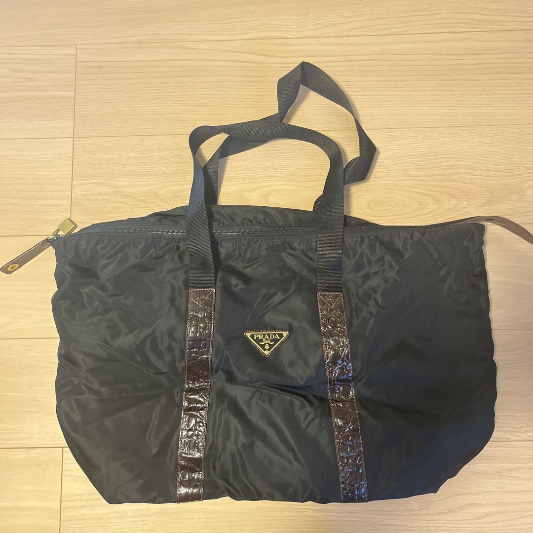 PRADA ナイロンボストンバッグ セール】プラダ*三角ロゴ☆ナイロンボストンバッグ☆2VC033