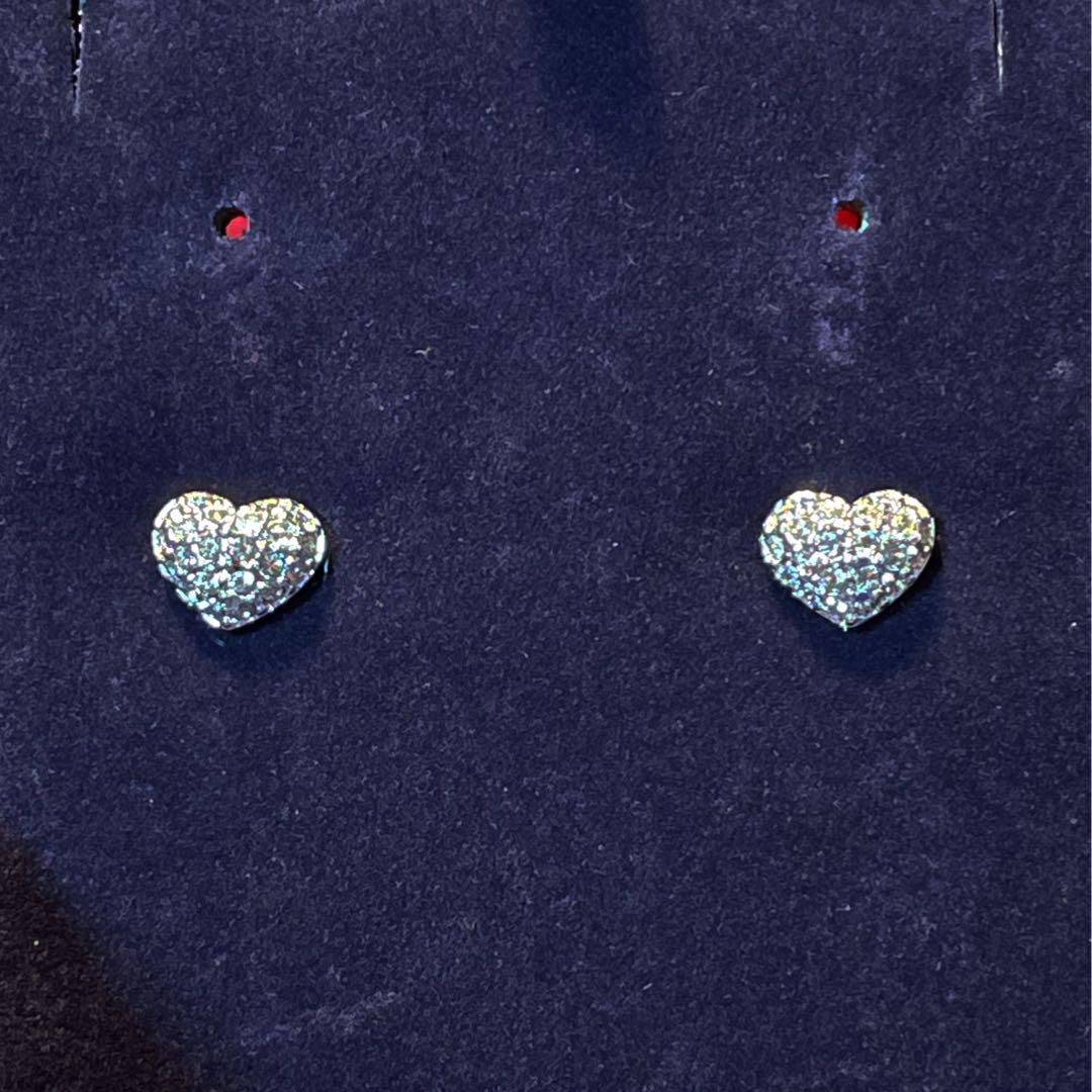 スワロフスキー SWAROVSKI ピアス ハート クリスタル シルバー