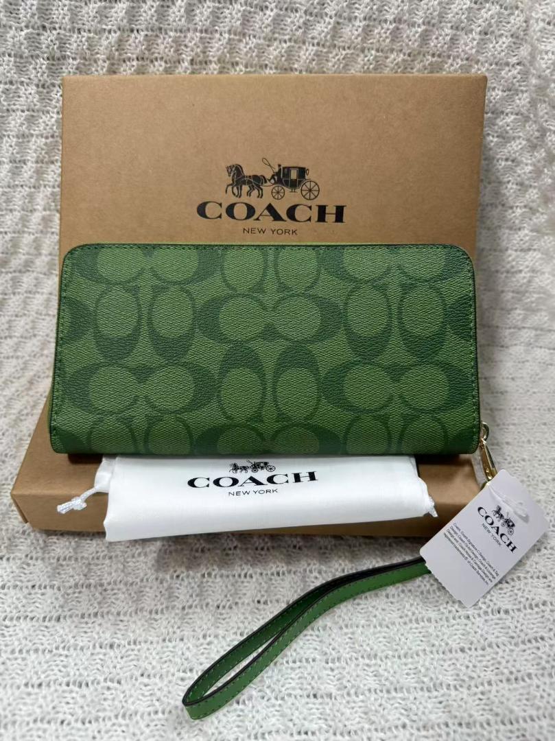 COACH長財布 シグネチャー C4452 グリーン