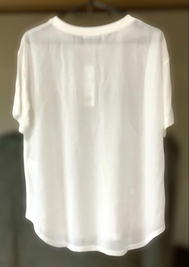 【新品】DouDou 透け感 ロゴプリントTシャツ Web完売品！